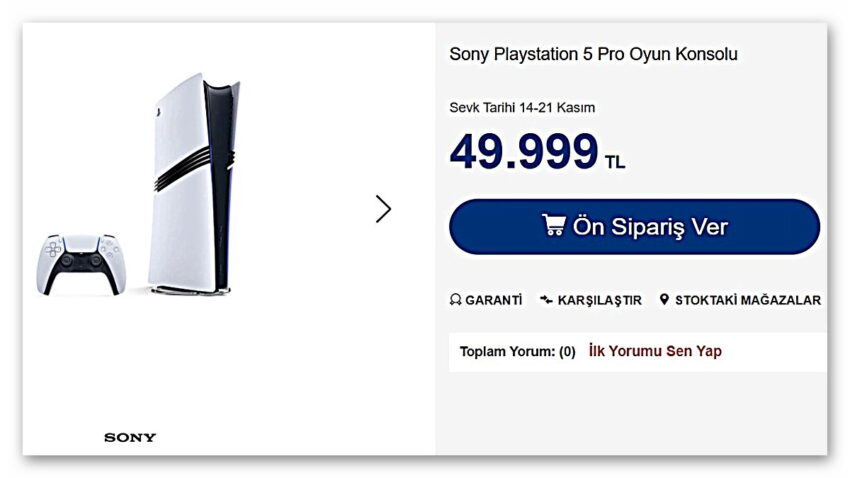 PlayStation 5 Pro, Türkiye’de Ön Siparişe Açıldı: İşte İnsanı Oyundan Soğutan Fiyatı