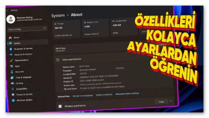 Windows 11’e Bilgisayar Özelliklerinizi Çok Kolay Bir Şekilde Görüntülemenizi Sağlayacak Yenilik Geliyor!