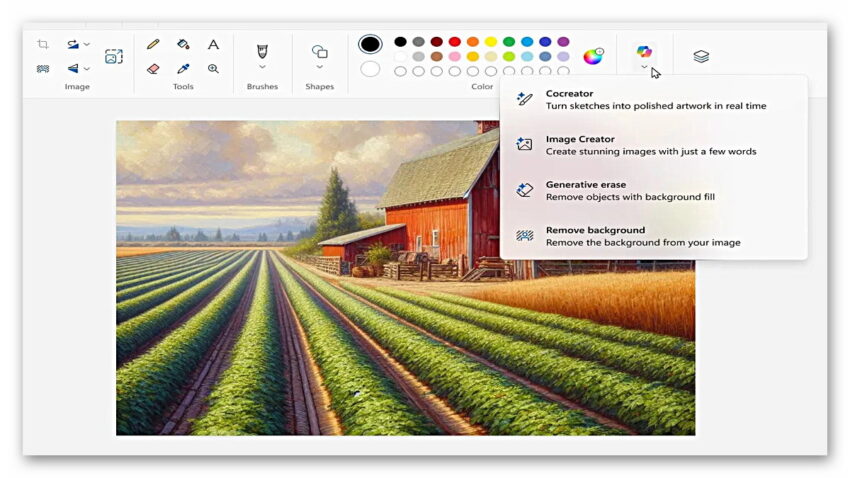 Microsoft’un Yapay Zekâ Modeli Copilot, Şimdi de Paint’e Geliyor!